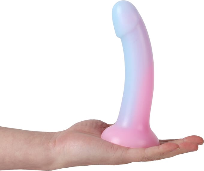 Banoch | Dildo Claes - paars / roze | siliconen met zuignap | 17 cm lang | Ø 3,4 cm