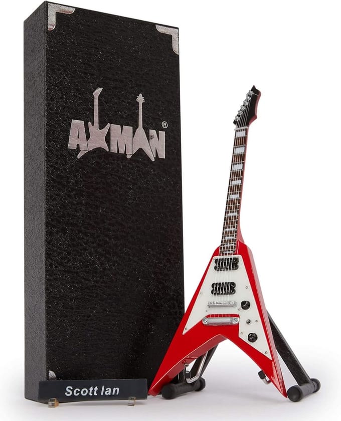 Miniatuur Gitaar Replica 1/4 Schaal - Handgemaakt Verzamelobject met Display Box en Standaard