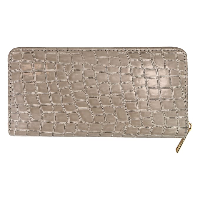Dames Croc Print Faux Leather Portemonnee Compacte Kaart Munt Portemonnee Organisator