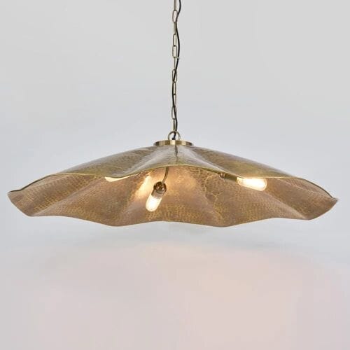 KS Verlichting Hanglamp Manta XL Antiek Messing