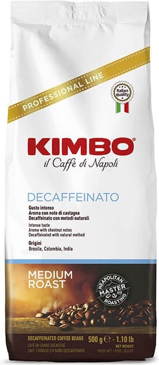 Kimbo Decaffeinato - koffiebonen - 500 gram