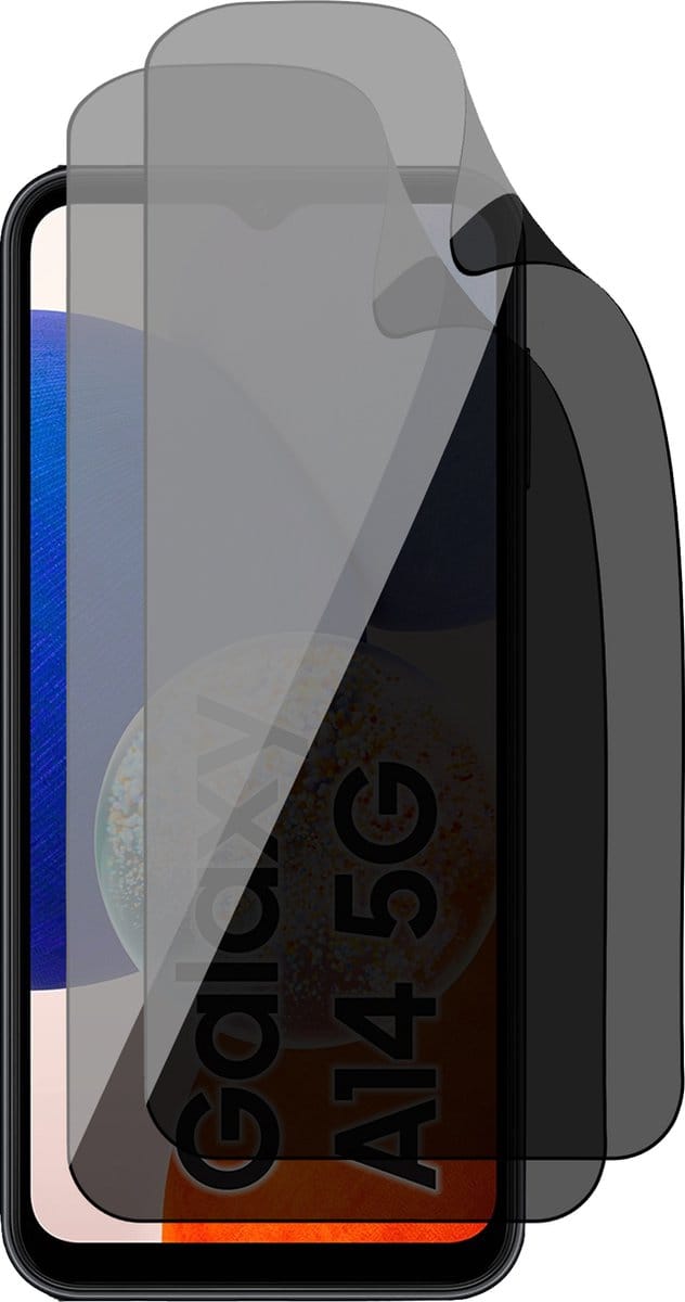 Privacy Screenprotector geschikt voor Samsung Galaxy A14 4G / 5G - 2x FlexGuard Screen Protector
