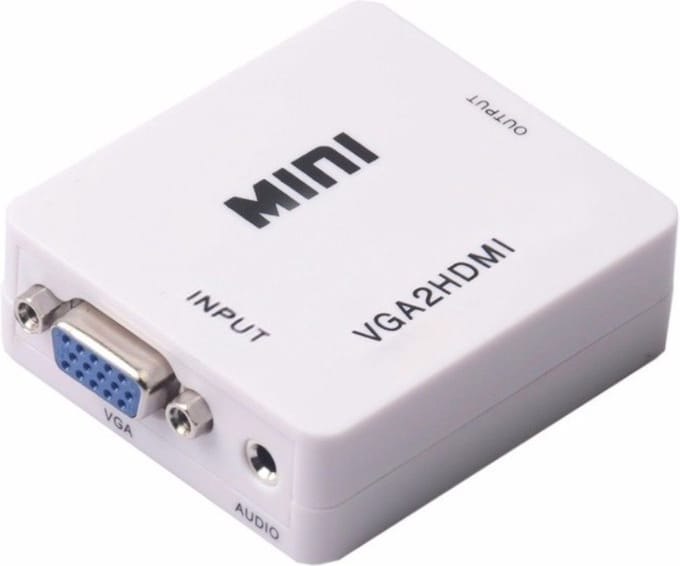 HDMI naar VGA + 3,5mm Jack converter / wit