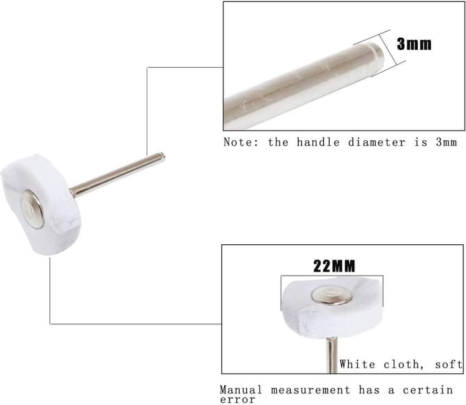 Kleine Buffer Wielen 3mm Mandrel voor Roterende Gereedschappen - 20 Stuks