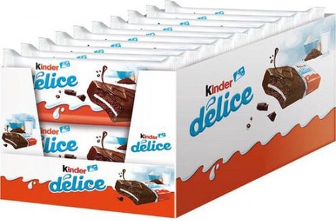 Kinder Delice chocolade cake - romige vulling - 20 stuks