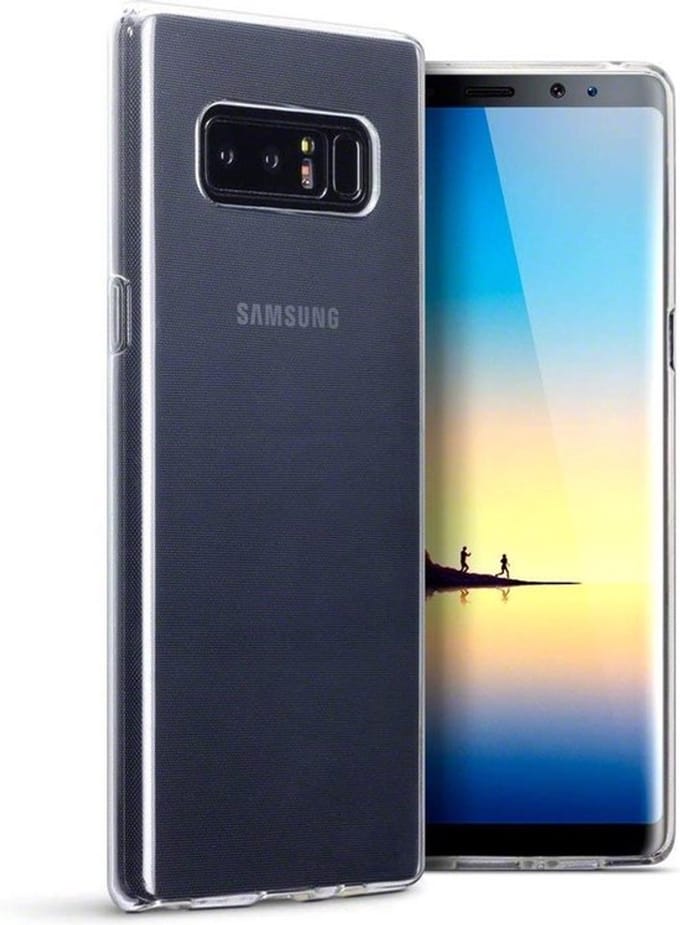 HB Hoesje Geschikt voor Samsung Galaxy Note 8 - Siliconen Back Cover - Transparant