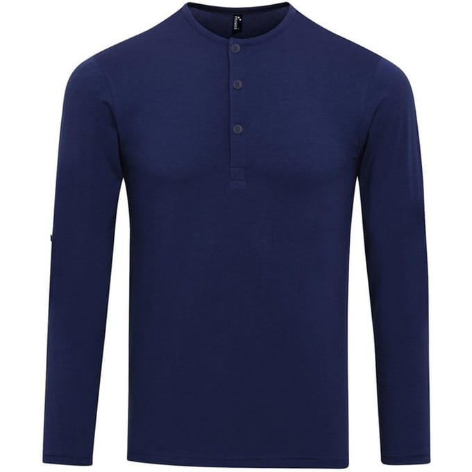 Premier Heren Long John Roll Sleeve T-shirt (Indigo)