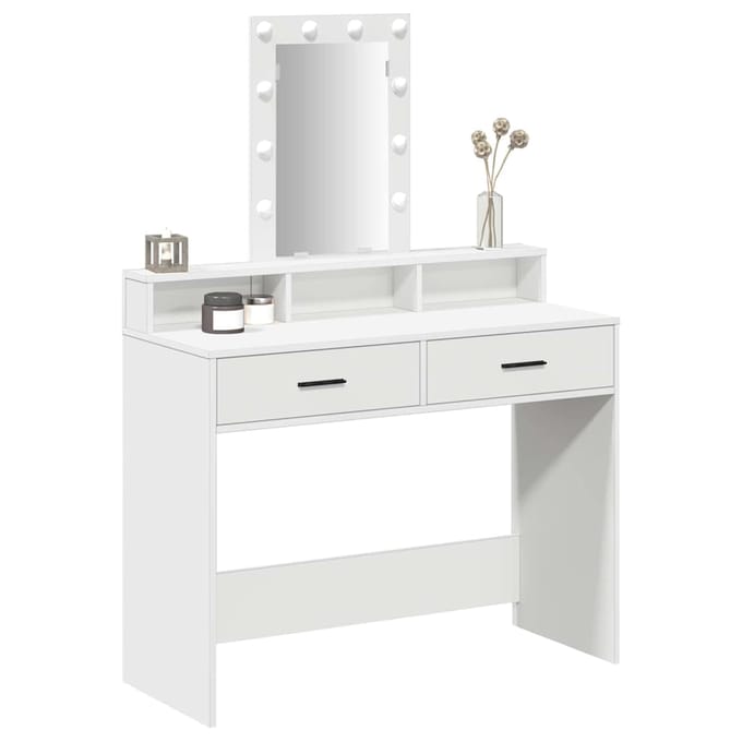 vidaXL - Kaptafel - Wit - 100 - x - 41 - x - 140 - cm - Bewerkt - hout