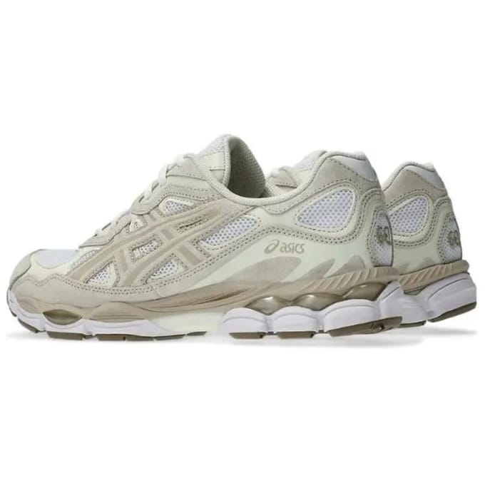 ASICS Gel NYC White Feather Grey Unisex Sneakers Cream 1203A663-102 45 white