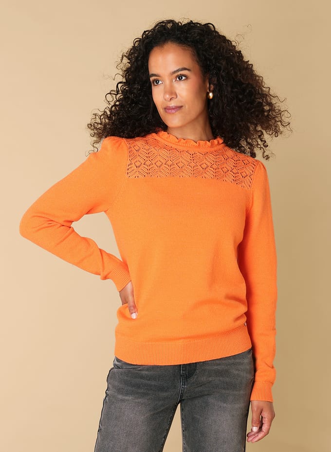 IVY BEAU Rose Tops - Mandarin orange - maat 42