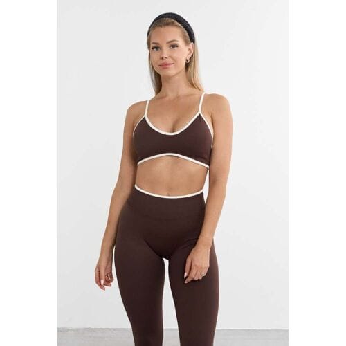 FAMME Forme Blanc Sports Bra Brown M