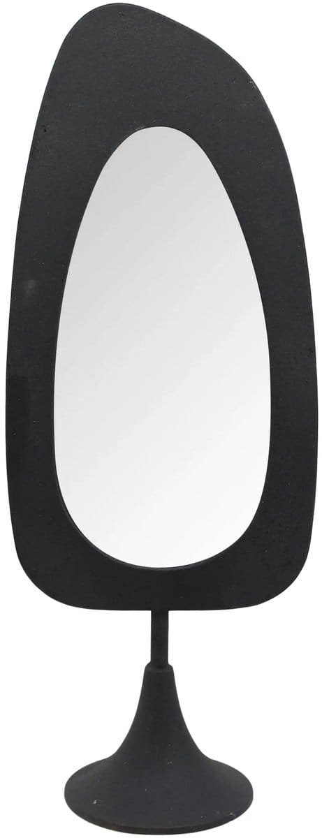 Mirror rectangular metal on stand 22.5x14.5x58cm - Staande spiegel