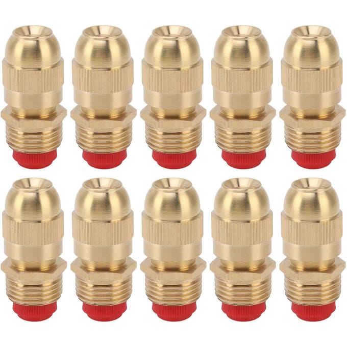 10 stuks G1/2 buitendraad sproeikop tuinirrigatie water sproeikop verstelbare bewatering beige