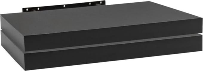 Bolt Edge Wandplank - Zwart - Zwevend - 50cm - Set van 2 - Hout MDF