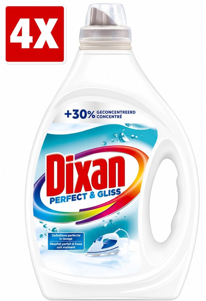 4 x Dixan Vloeibaar Wasmiddel - Perfect & Gliss - 32 wasbeurten