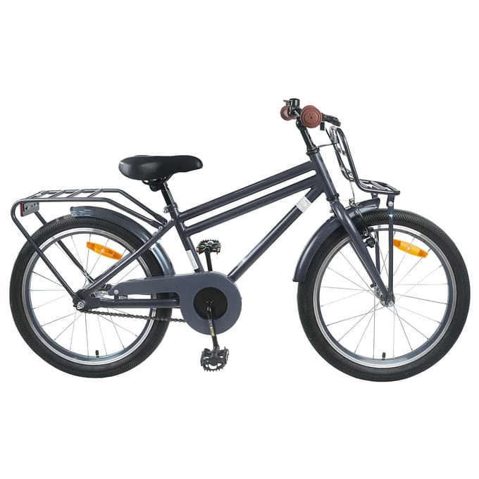 vidaXL - Kinderfiets - 18 - Inch - voor - 5-7 - jaar - oud - Donkergrijs