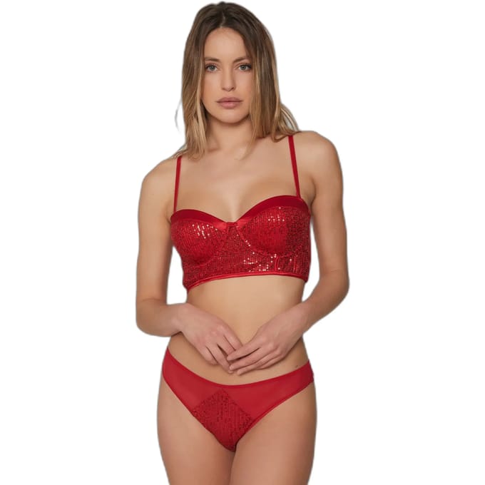 Dames corset en string met pailletten Admas Carioca