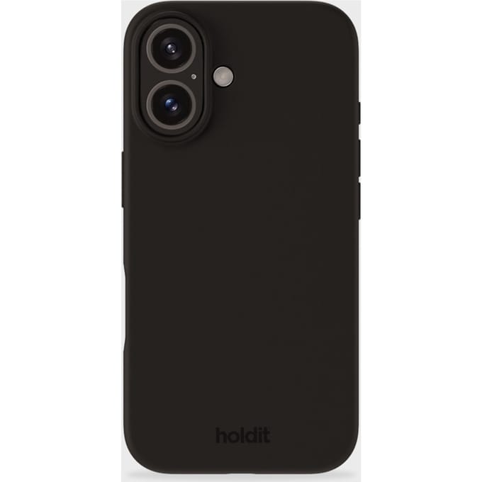 Holdit Silicone Case geschikt voor Apple iPhone 16 Plus - Zwart