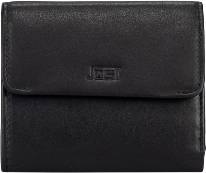 JOST Leren portemonnee Odense Wallet Black zwart