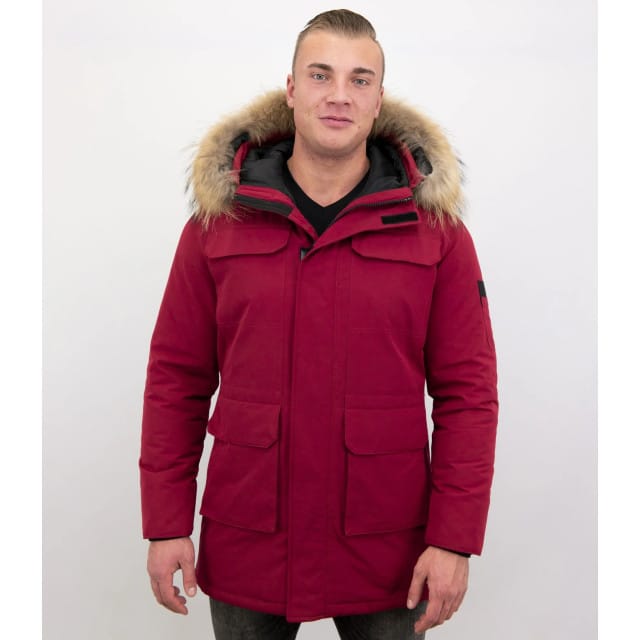 Enos Parka winterjas met grote echte bontkraag