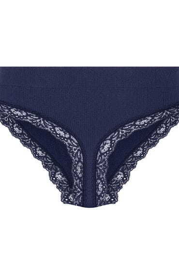 Hunkemöller Dames Lingerie String Lola - Blauw - maat S