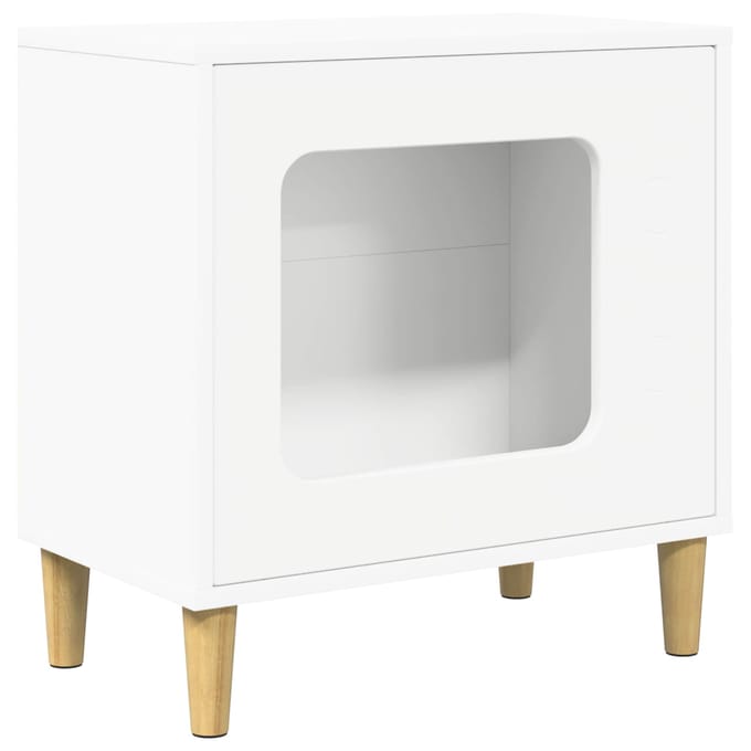 vidaXL - Kattenhuis - Wit - 51 - x - 30 - x - 52 - cm - Bewerkt - hout