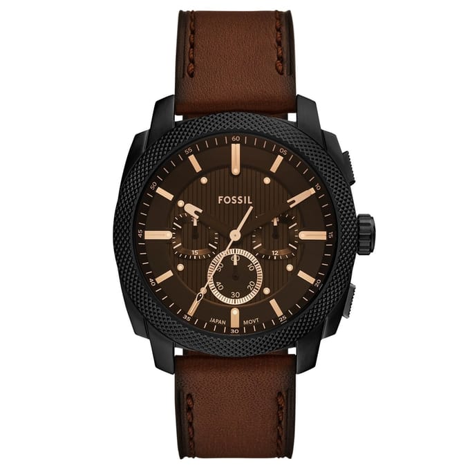 Fossil FS6101 Heren Horloge 44mm - Bruin