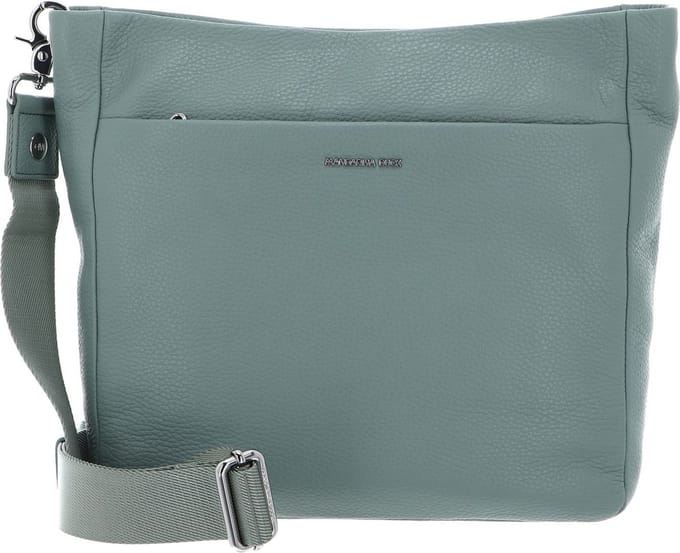 MANDARINA DUCK Leren Schoudertas Mellow Leather Crossover Bag Iceberg Green Mintgroen