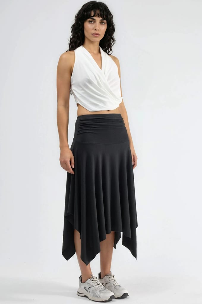 Zachte Touch Asymmetrische Midi Rok
