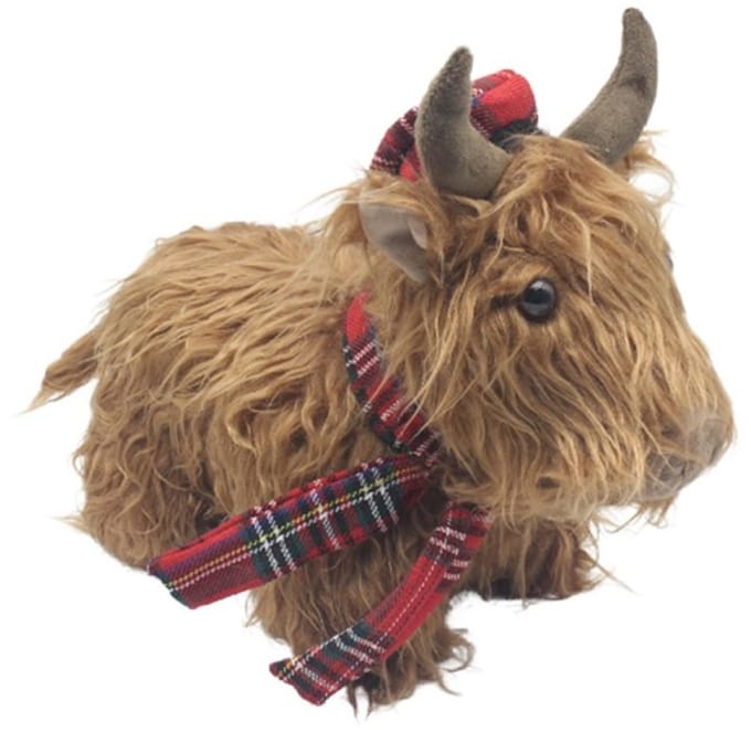 Extra Grote Deurstopper –schotse hooglander tartan staand 1,5 kg