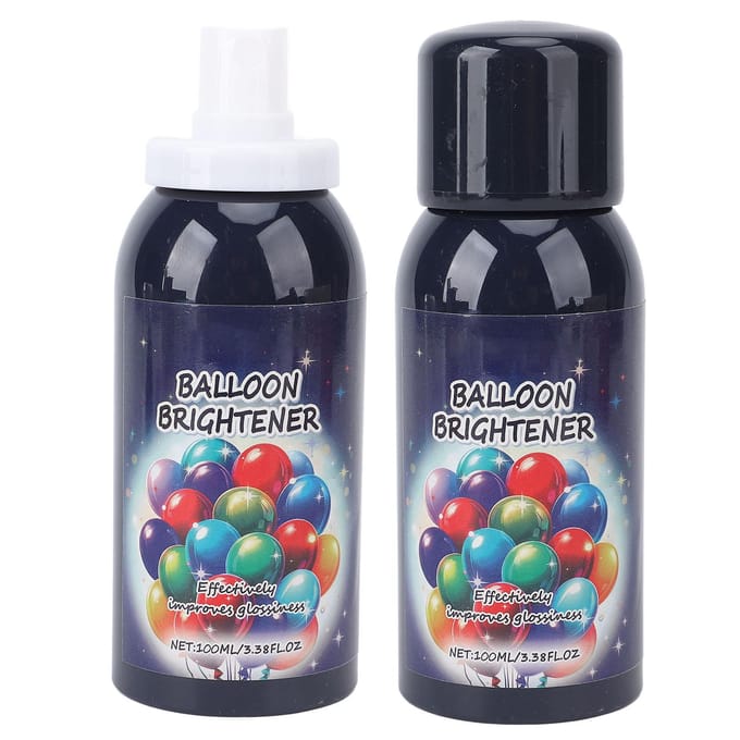 2 Stuks Balloon Shine Spray 100ml Ballonnen Glansspray voor Feest Bruiloft Vakantie Viering black