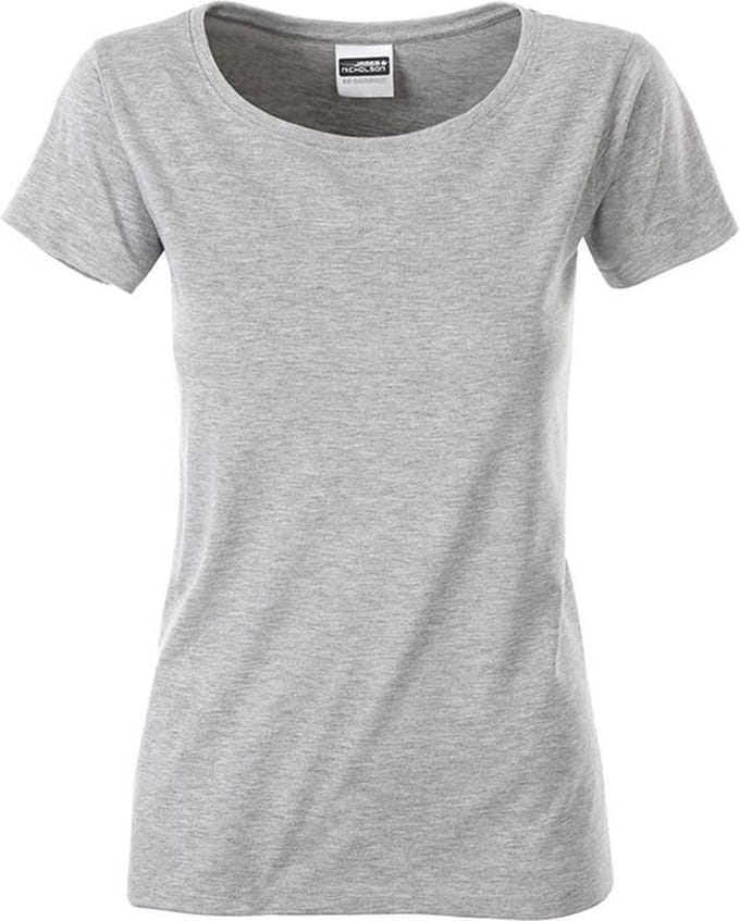 James and Nicholson Dames/dames Basic Organic Katoenen T-Shirt (Grijze Heide)