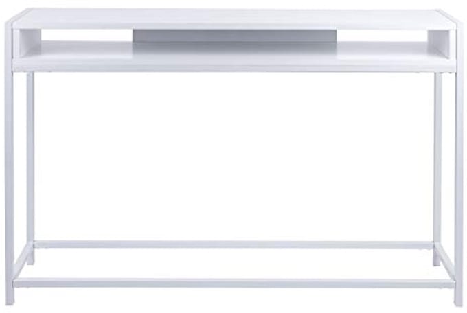 Elegante Witte Bijzettafel van Staal - Multifunctioneel Ontwerp voor Woonkamer en Hal