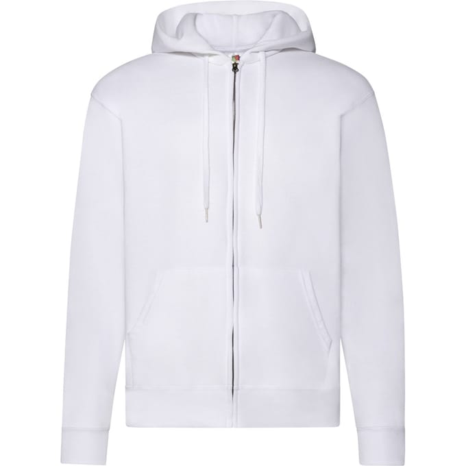 Fruit Of The Loom Heren Sweatshirt Met Capuchon (Wit)
