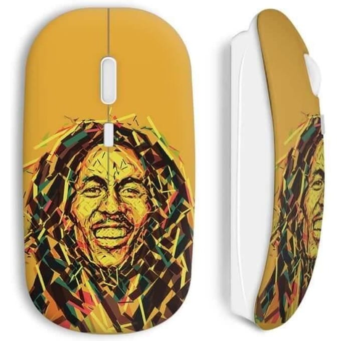 Souris Sans Fil - Bob Marley - Multicolore - Clé USB WiFi incluse - Compatible Mac et PC