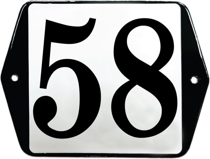 Emaille huisummer model oor - 58