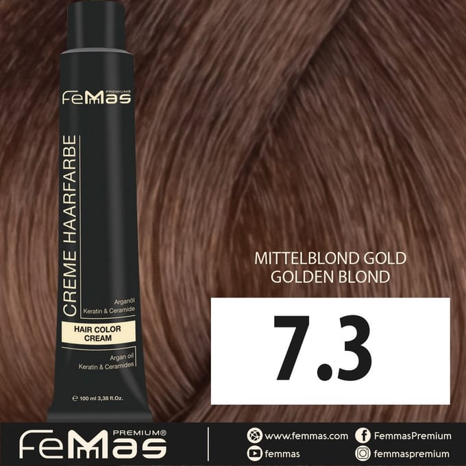 Femmas (7.3) - Haarverf -Middenblond Goud - 100ml