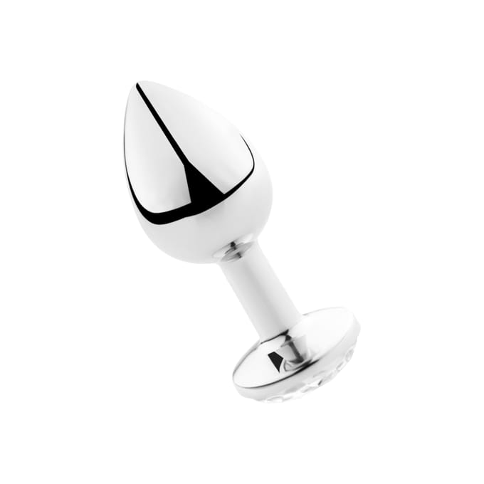 Rimba - Buttplug Klein Met Wit Kristal 3 x 7.3 cm