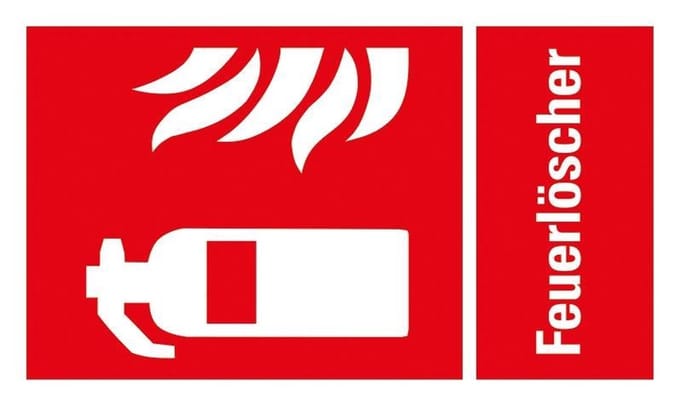 Pickup kunststoff Schild 15x25 cm FEUERLÖSCHER