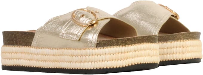 Sandalen met sleehak om aan te trekken