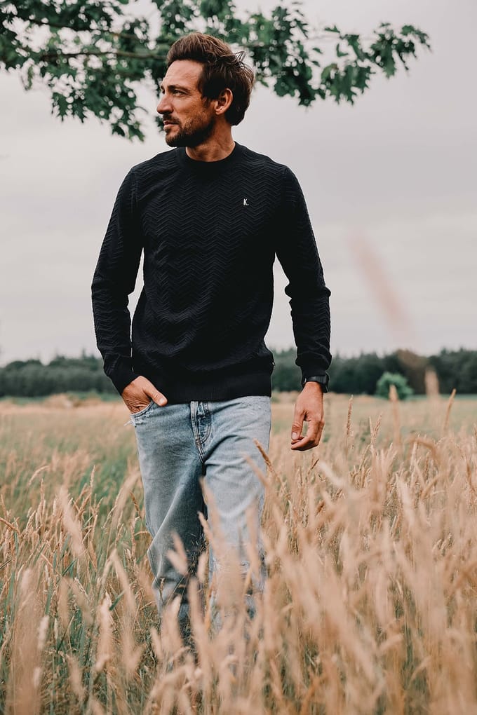 Kultivate Kn New Ryan Black Größe: S | Pullover Outlet | Herren | Schwarz