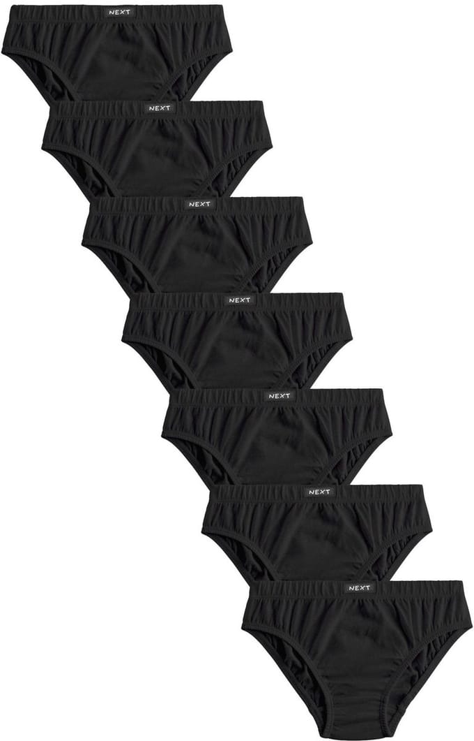 Next - Jongens - Set van 7 slips van 100% katoen - Zwart