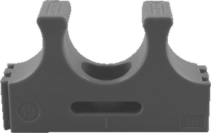 MEPA kabelbuisklem KB2, kunstst, grijs, v/buisdiam 16mm, koppelbaar- 100 stuks