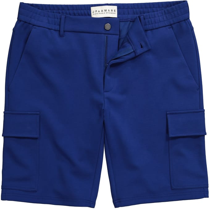 JP 1880 - Heren - Cargo-bermuda FLEXNAMIC® duurzaam trui gerecycled polyester - Donker saffier - Maat 64