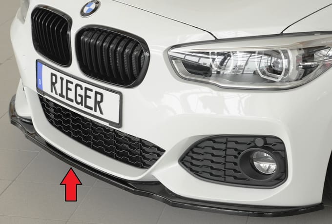Rieger Front Lip - BMW F20 F21 M Pack - glanzend zwart - ABS plastic