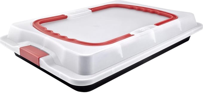 Braadslede Dr. Oetker Bake & Go Met deksel Staal Plastic (29 x 42 x 4 cm)