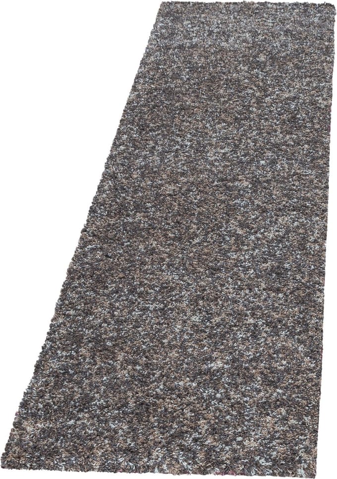 Flycarpets Lorium Loper Vloerkleed - Taupe / Grijs / Beige - Hoogpolig - 80x150 cm
