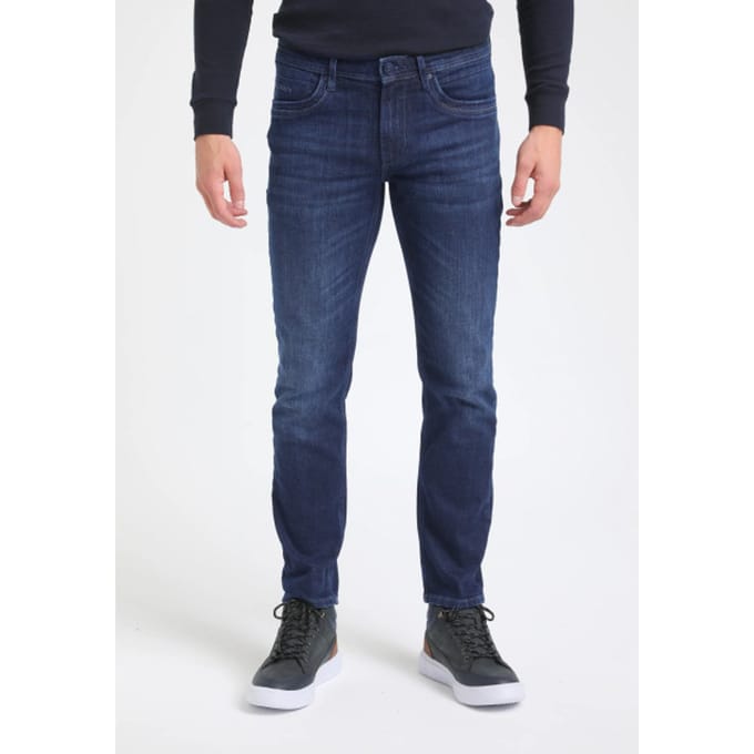 Gabbiano - Atlantic - Heren Regular Jeans - Mid Blue