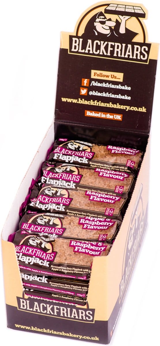 Blackfriars Flapjacks (25x110g) Apple & Raspberry - Repen - Energie repen