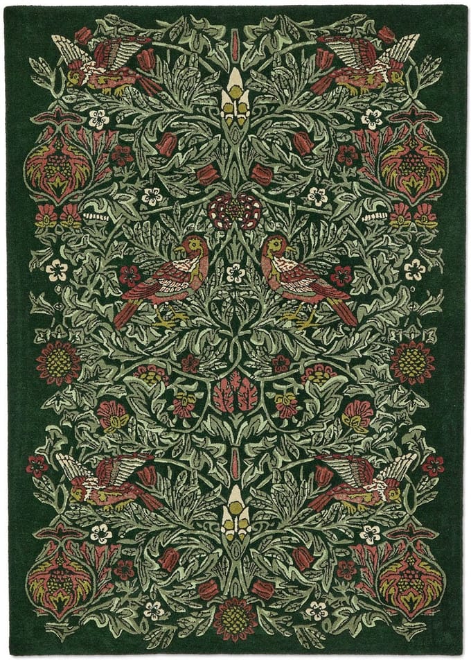 Morris & Co Bird Tump Green 128307 - 200 x 280 cm